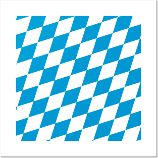 Bavarian Pattern diagonal Posters and Art